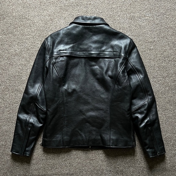 First Classics Black Leather Motorcycle Biker Jacket Women’s M Removable Lining - Picture 14 of 16